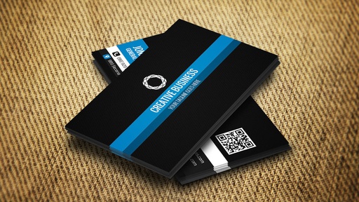 Business Card Black and Blue