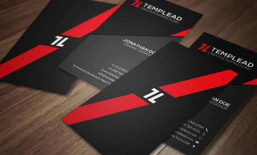 Business Card Black and Red
