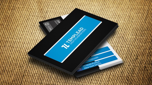 Business Card Black,White and Blue